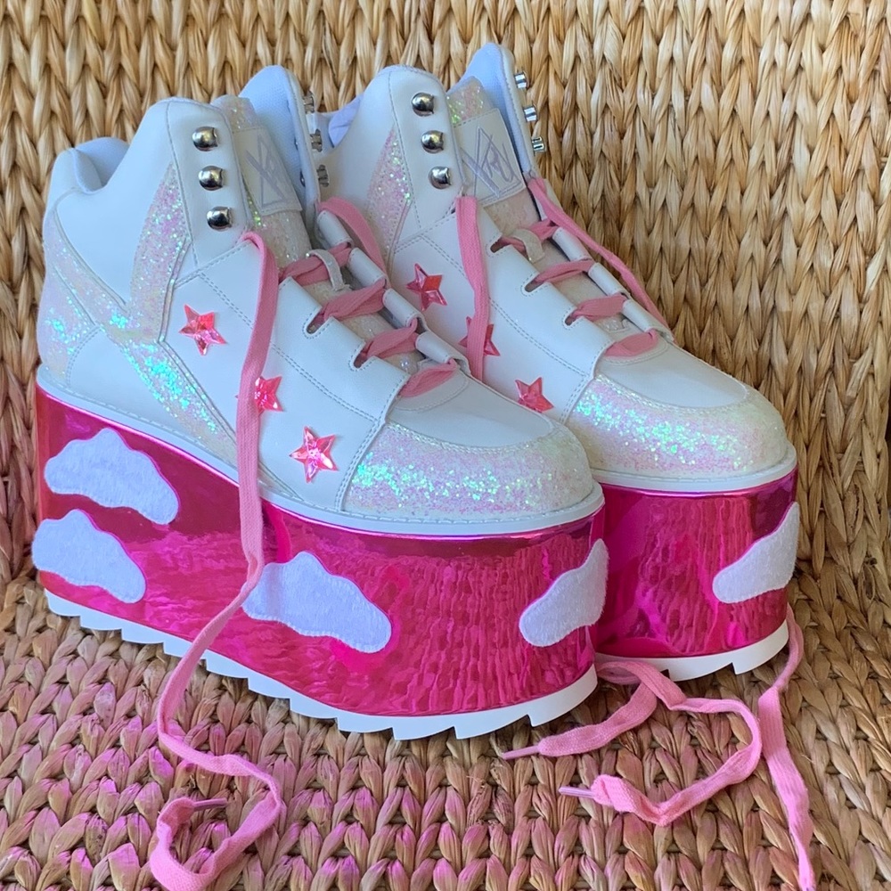 NIB YRU White & Pink 🌥 Sky Sky Platforms - Picture 7 of 7